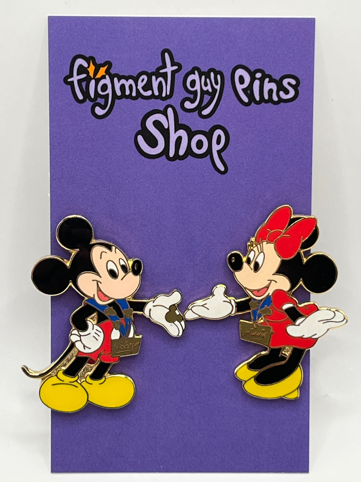 Vintage 2001 Mickey & Minnie Pin Trading 2-Pins - H30