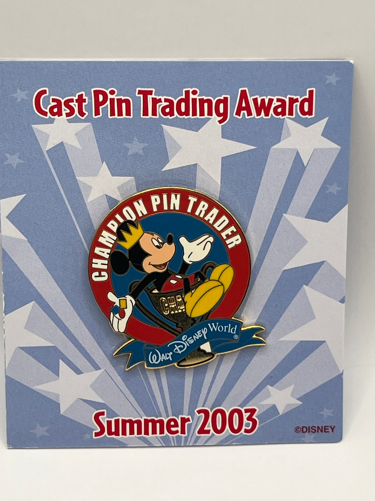 Cast Pin Trading Award WDW Summer 2003 Mickey - L89