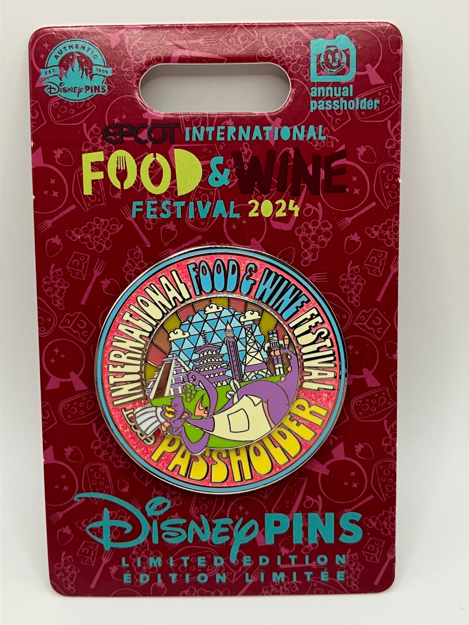 LE 5000 Epcot Food And Wine Passholder Figment 2024