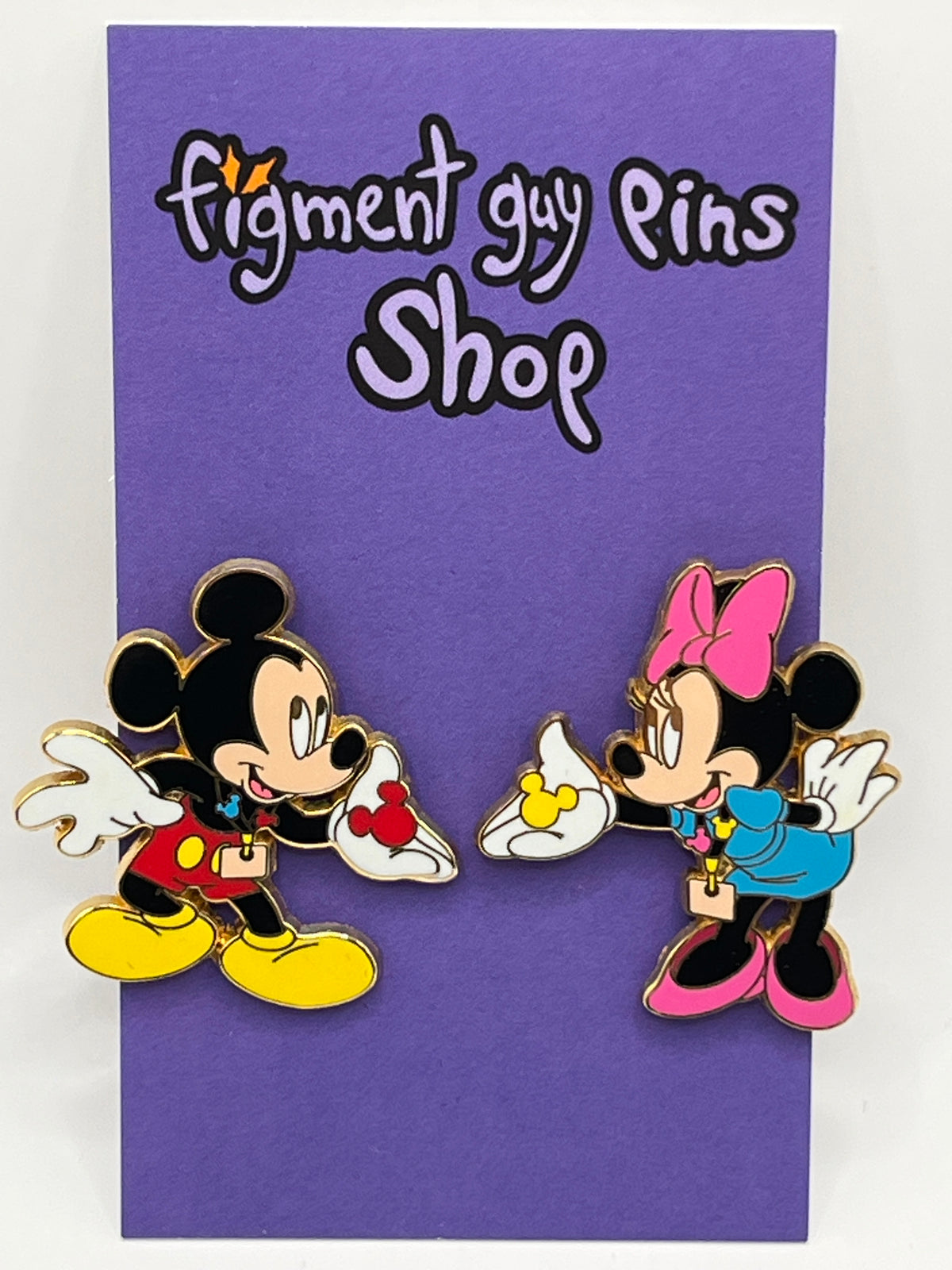Vintage DLP Mickey & Minnie Pin Trading 2-Pins - H33