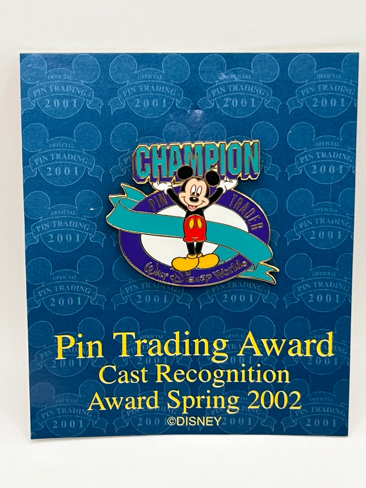 Pin Trading Award Cast Recognition WDW Spring 2002 Mickey - L68