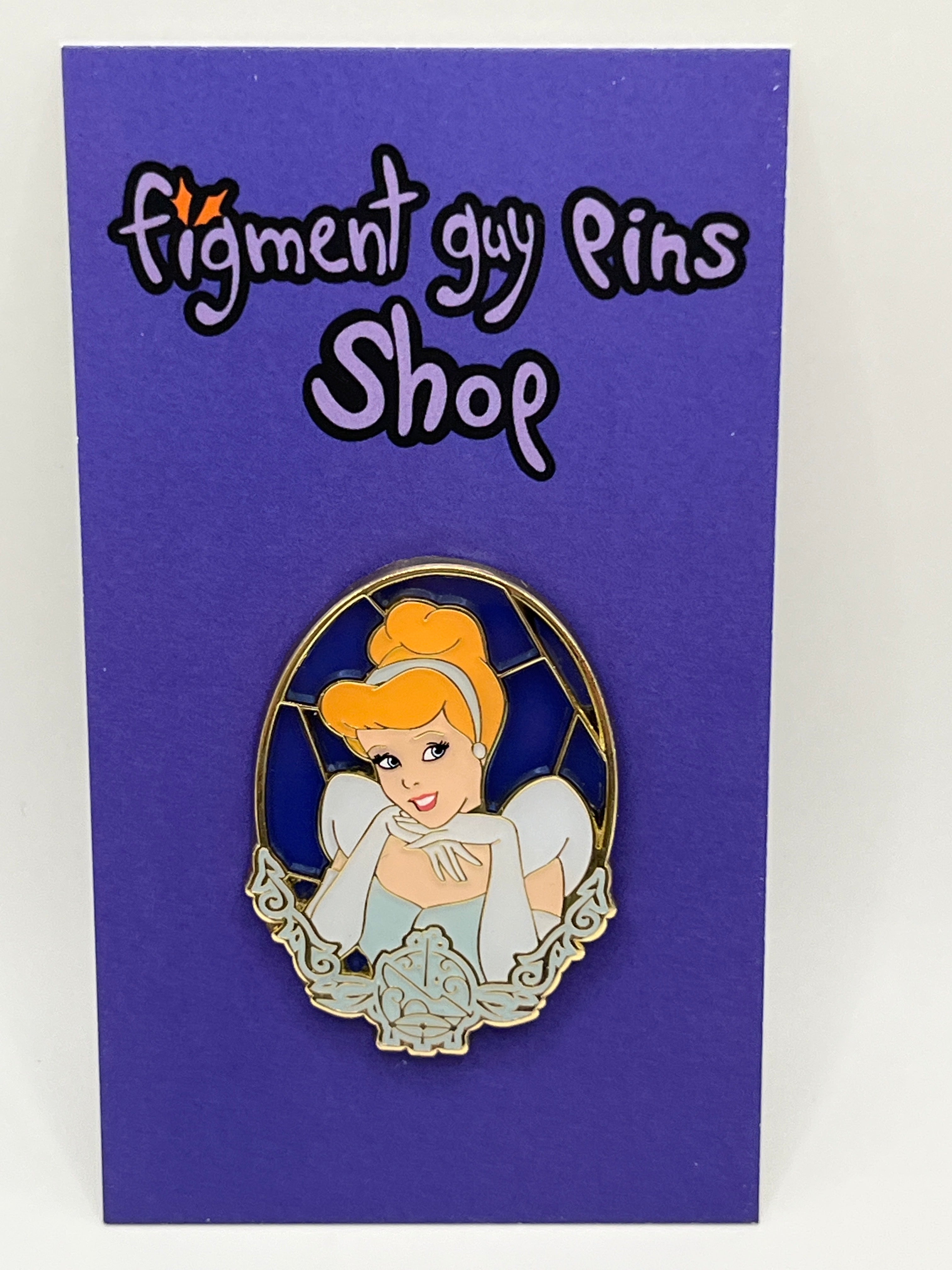 Princess Stained Glass Pin Cinderella