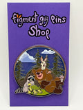 Brother Bear Stained Glass Pin Koda & Friends