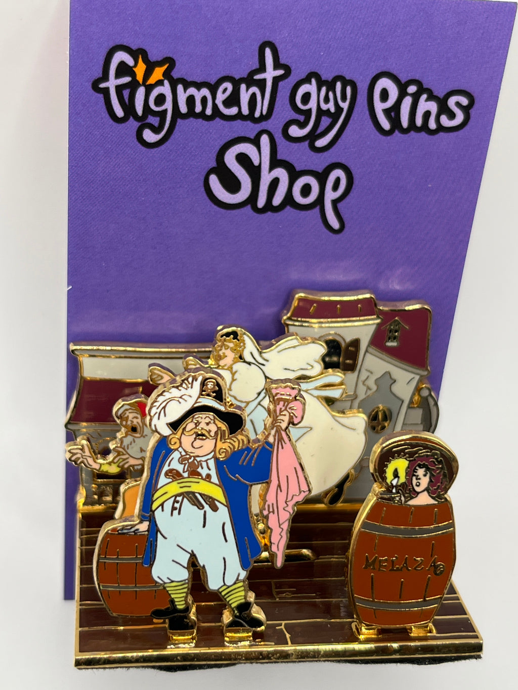 LE 300 WDI Pirates of the Caribbean Pirate Chasing Scene Diorama Pin - CC16