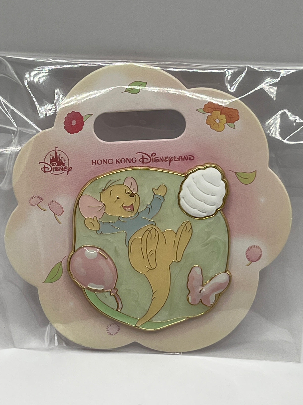 Hong Kong Disneyland Cloud Pin Roo Winnie the Pooh Rubberized Honey Pot - J18