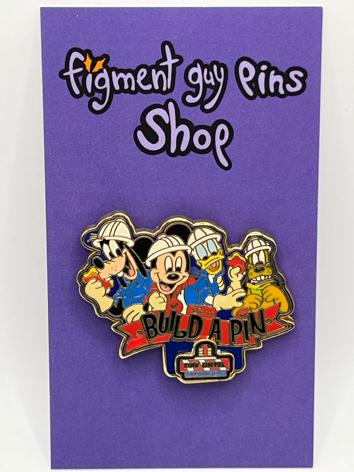 Vintage 2002 LE 2500 Countdown to Build A Pin ‘1 Days’ Goofy, Mickey, Donald & Pluto - J34