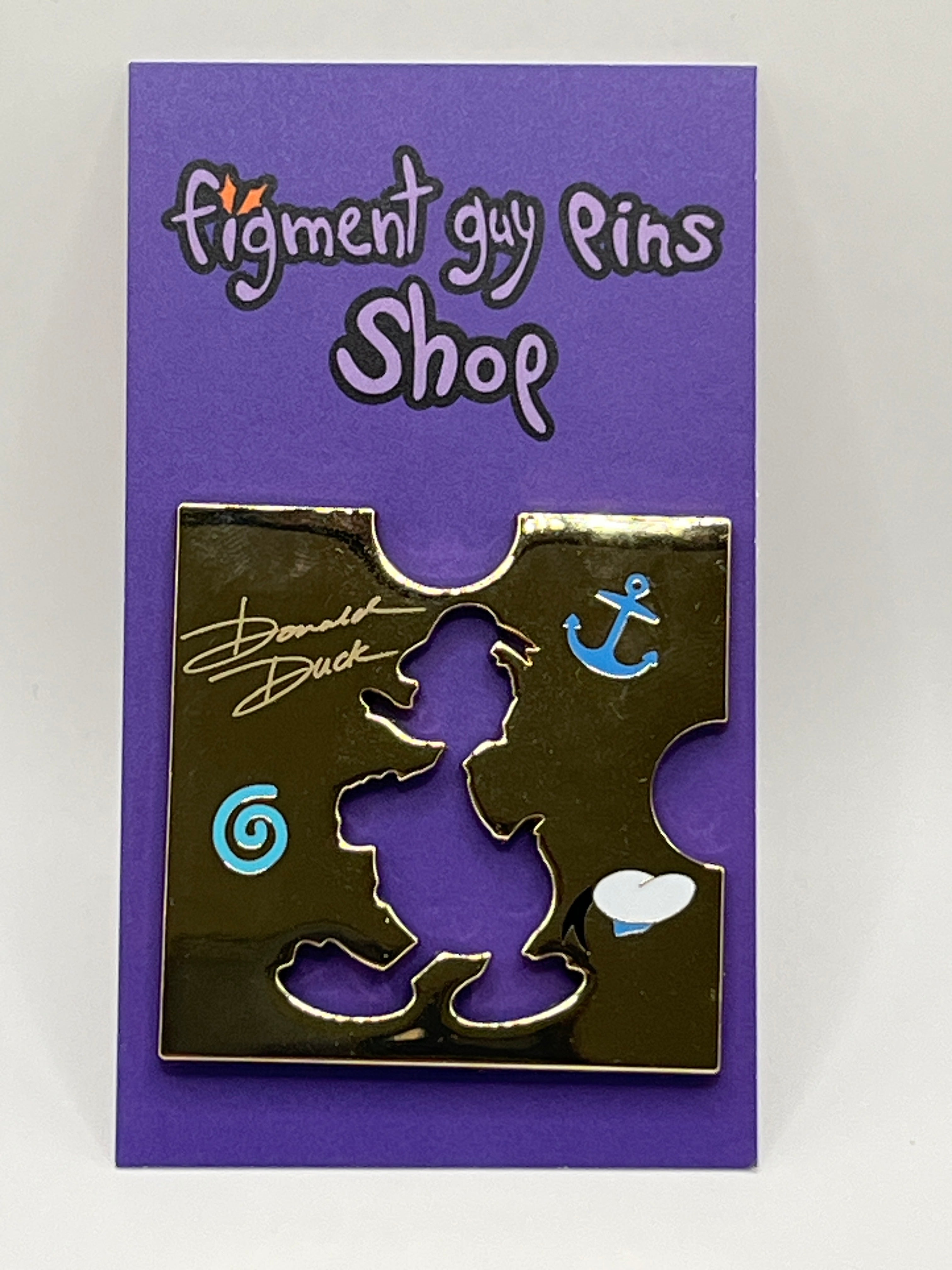 Donald Cutout Puzzle Piece Pin