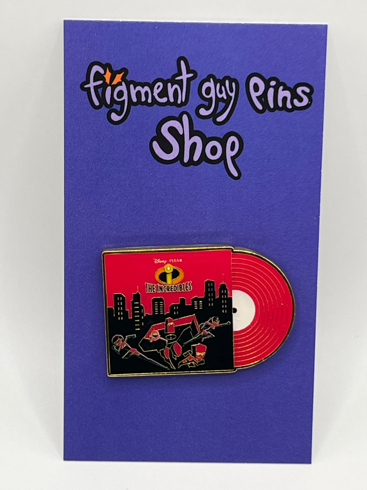 The Incredibles Record Pin - B26