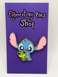 Cutie Stitch Holding Frog