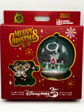 LE 1500 Santa Mickey & Minnie Pin With Snow Globe Ornament