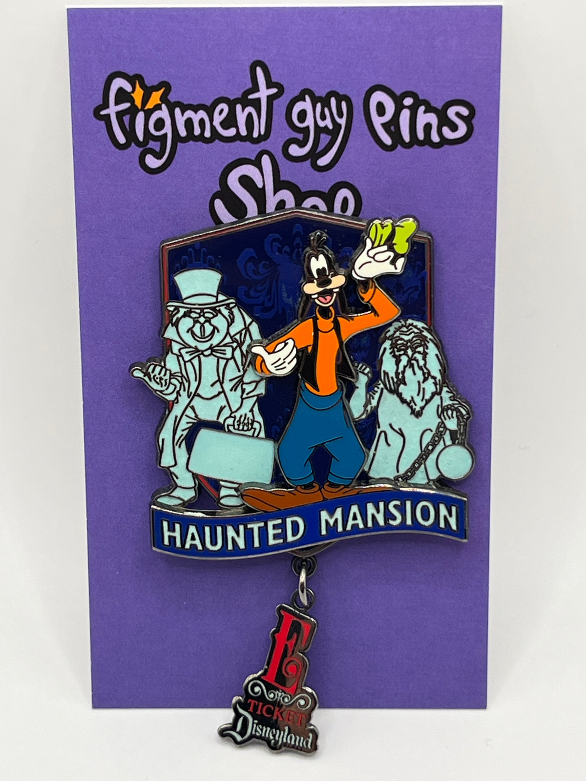 LE 1500 DL Passholder Exclusive Haunted Mansion E-Ticket Goofy, Hitchhiking Ghosts, Glow in the Dark - D50