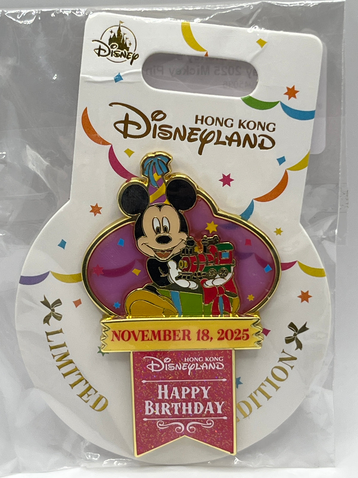 LE 400 HKDL Happy Birthday 2025 Mickey Holding Train - BB9