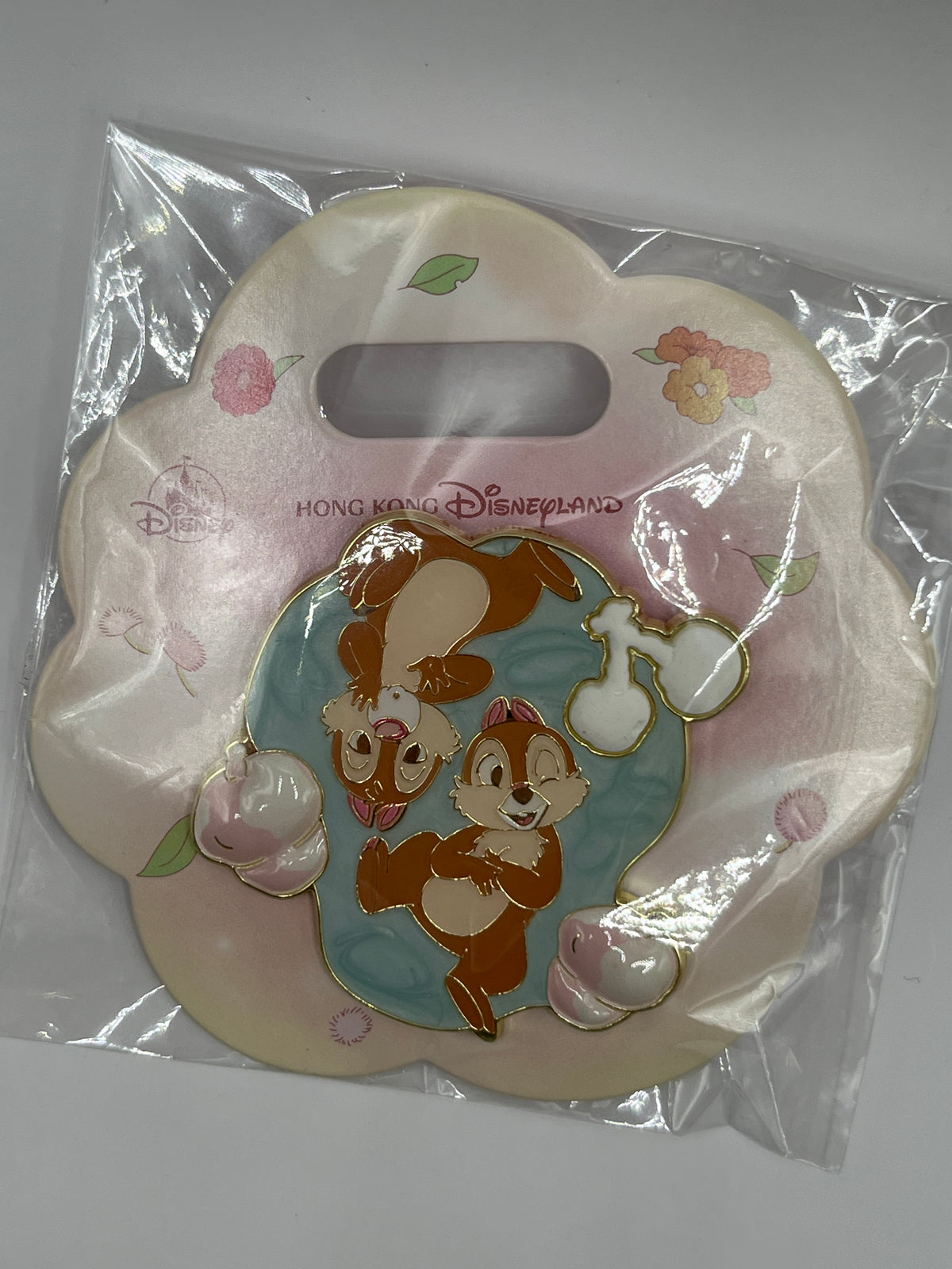 Hong Kong Disneyland Cloud Pin Chip & Dale Rubberized Cherries - J19