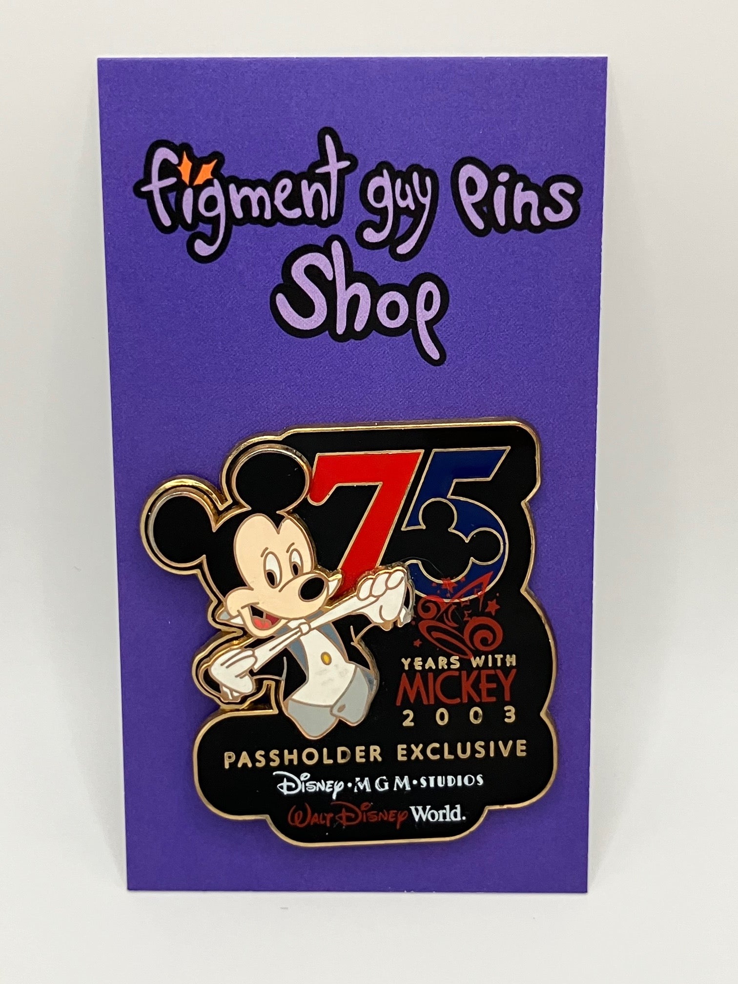 LE 7500 WDW 75 Years With Mickey Passholder 2003 MGM Studios