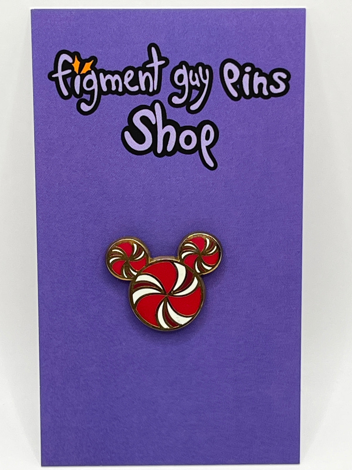 Mickey Head Peppermint Candy Pin - H27