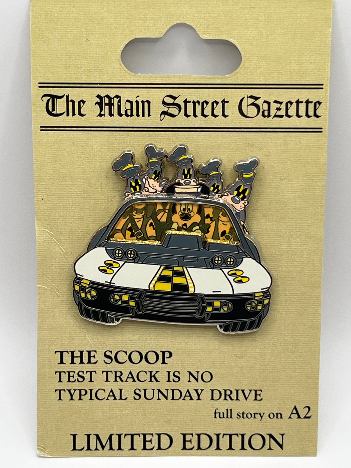 LE 2000 The Main Street Gazette Test Track Mickey & Goofy - F35