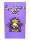 Elemental Stained Glass Pin Anxiety I’m Fine