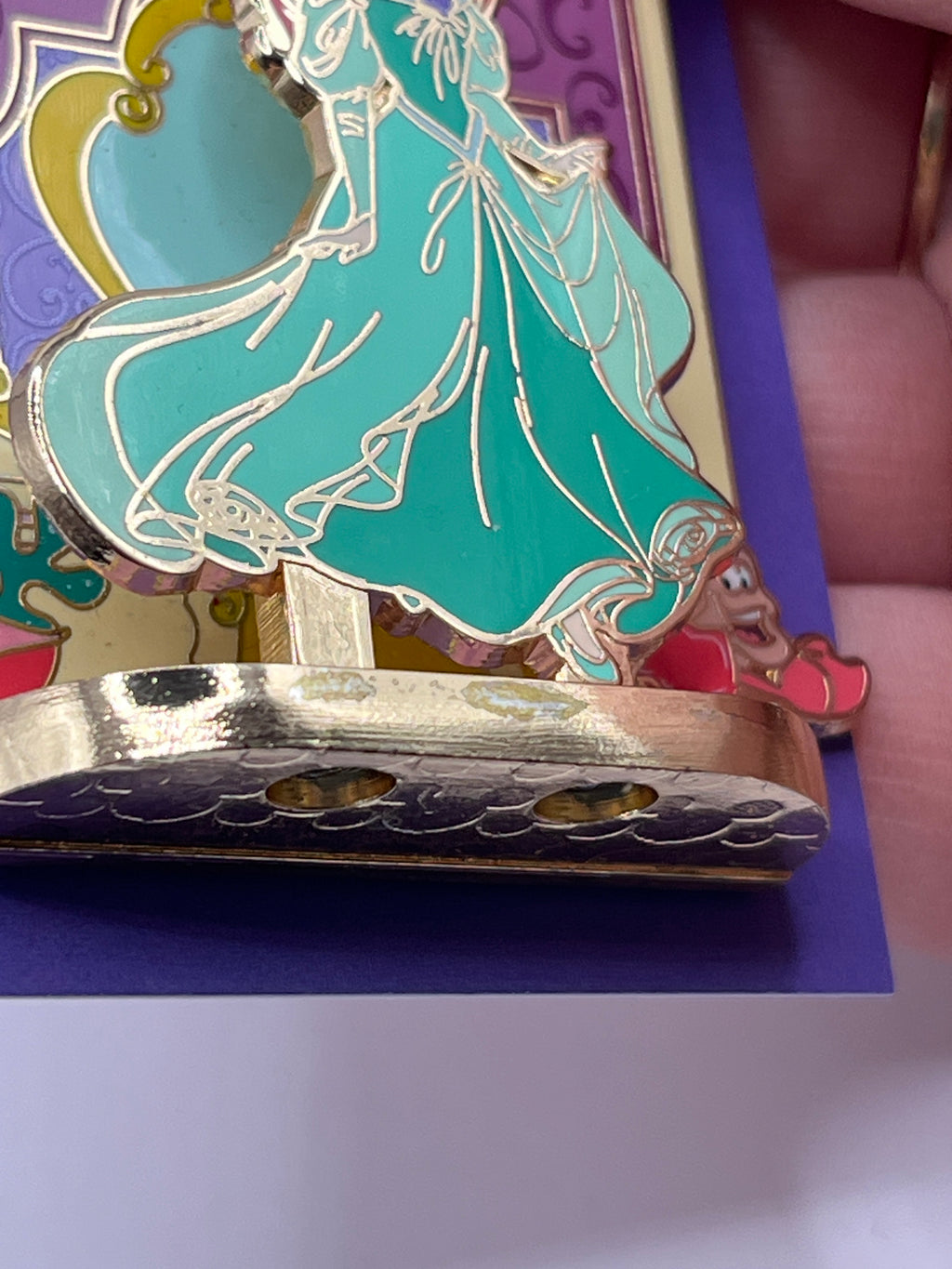 Shanghai Disney The Little Mermaid Ariel Diorama With Sebastian FLAW (read description) - BB20