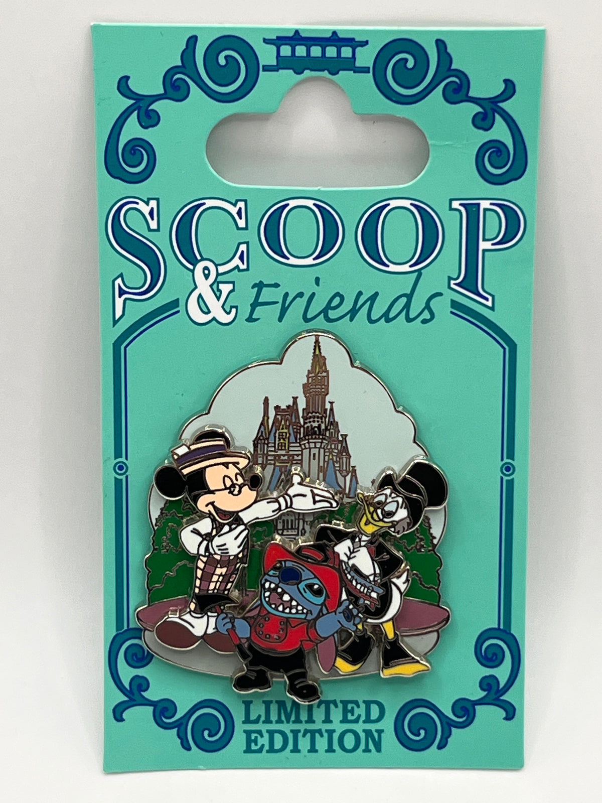 LE 1000 Scoop & Friends Citizens of Main St. Mickey, Scrooge & Stitch - D55