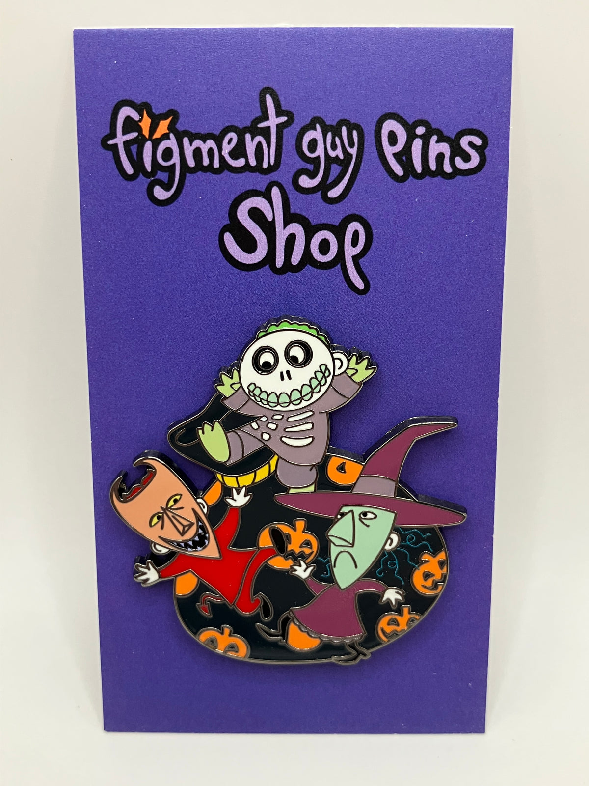 Nightmare Before Christmas NBC Lock, Shock & Barrel with Pumpkins - N35