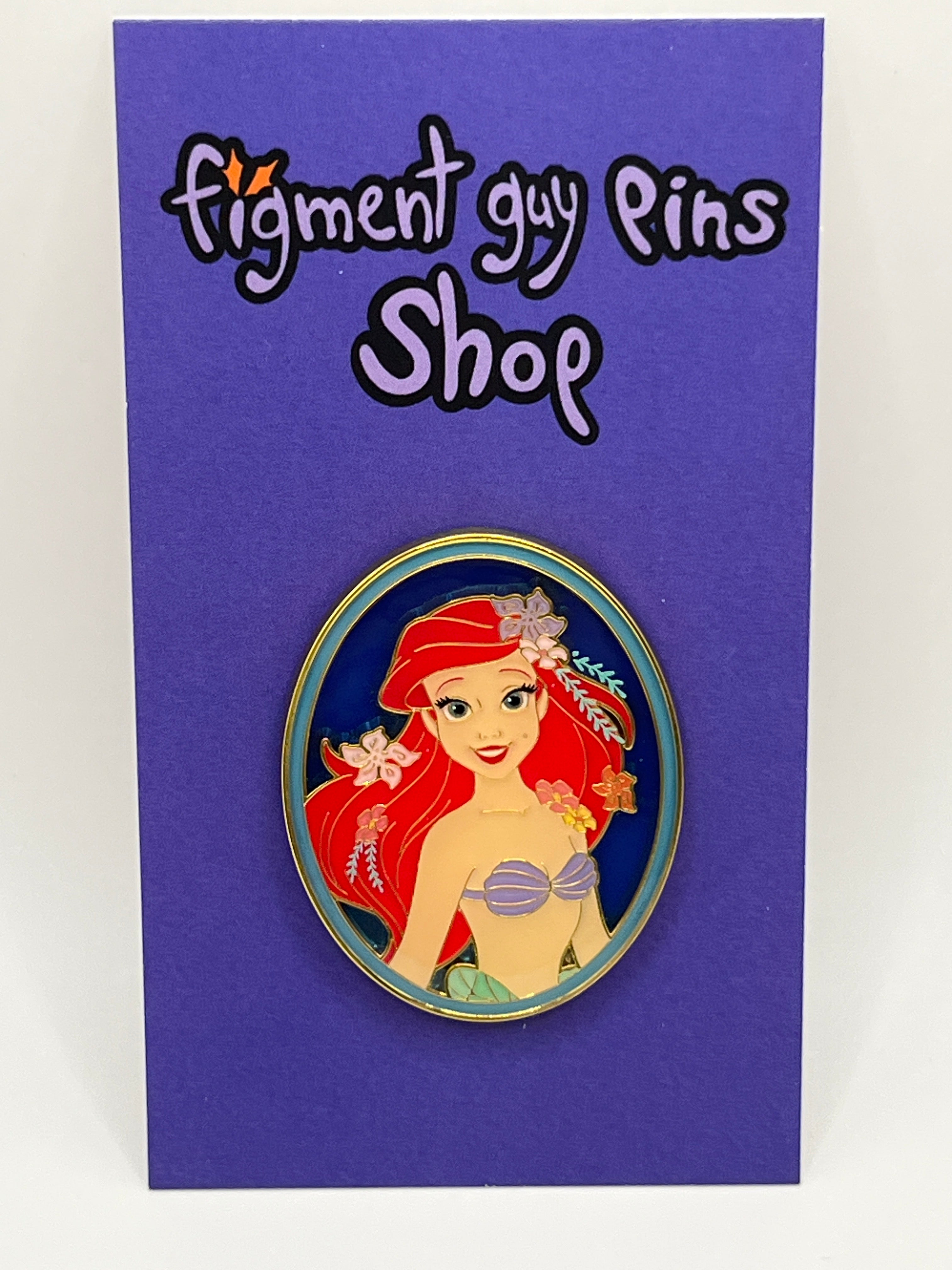 Princess Stained Glass Pin Ariel The Little Mermaid