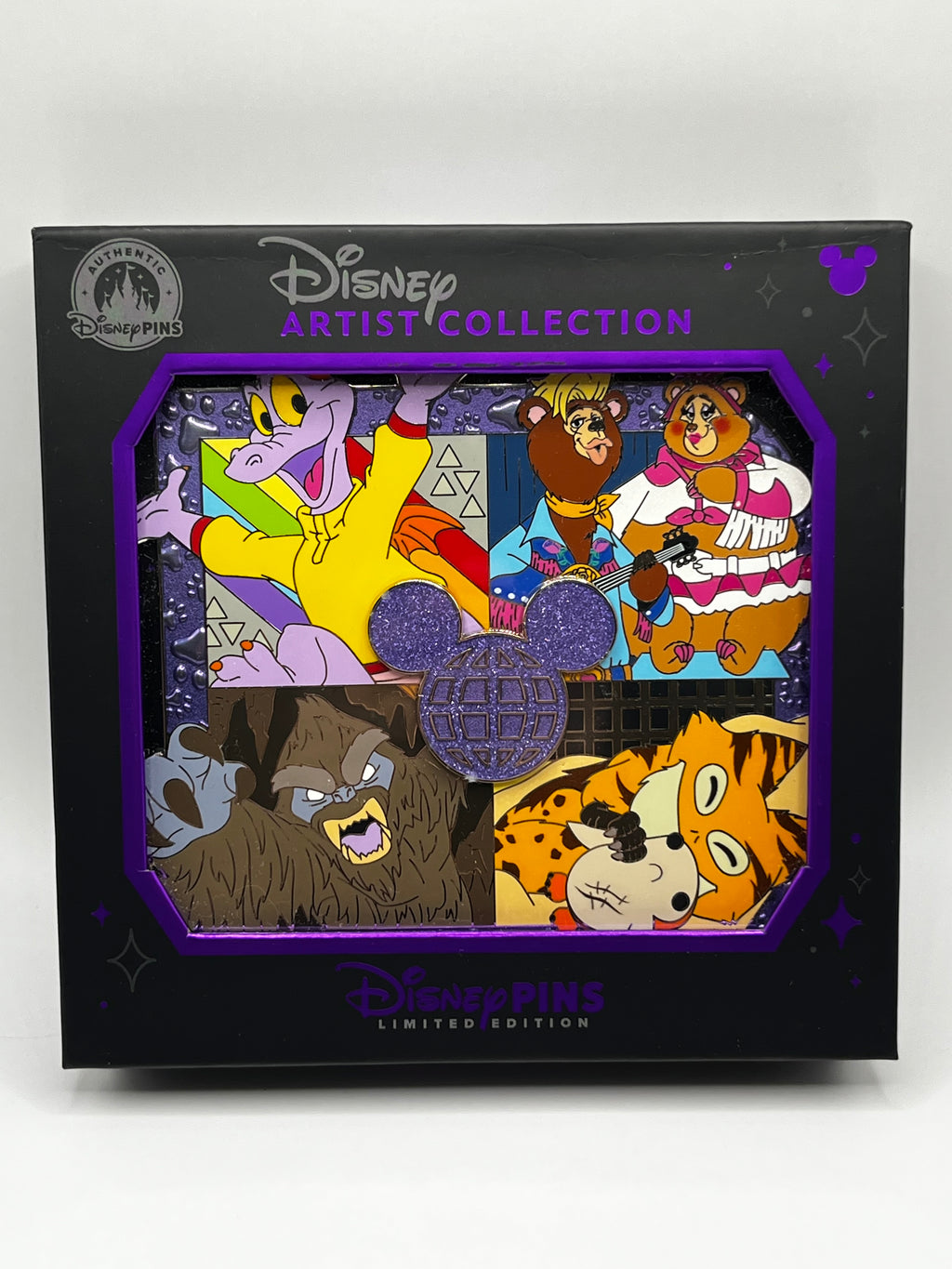 LE 2000 Disney’s Artist Collection Jumbo Figment, Country Bears, Yeti & Loth Cat