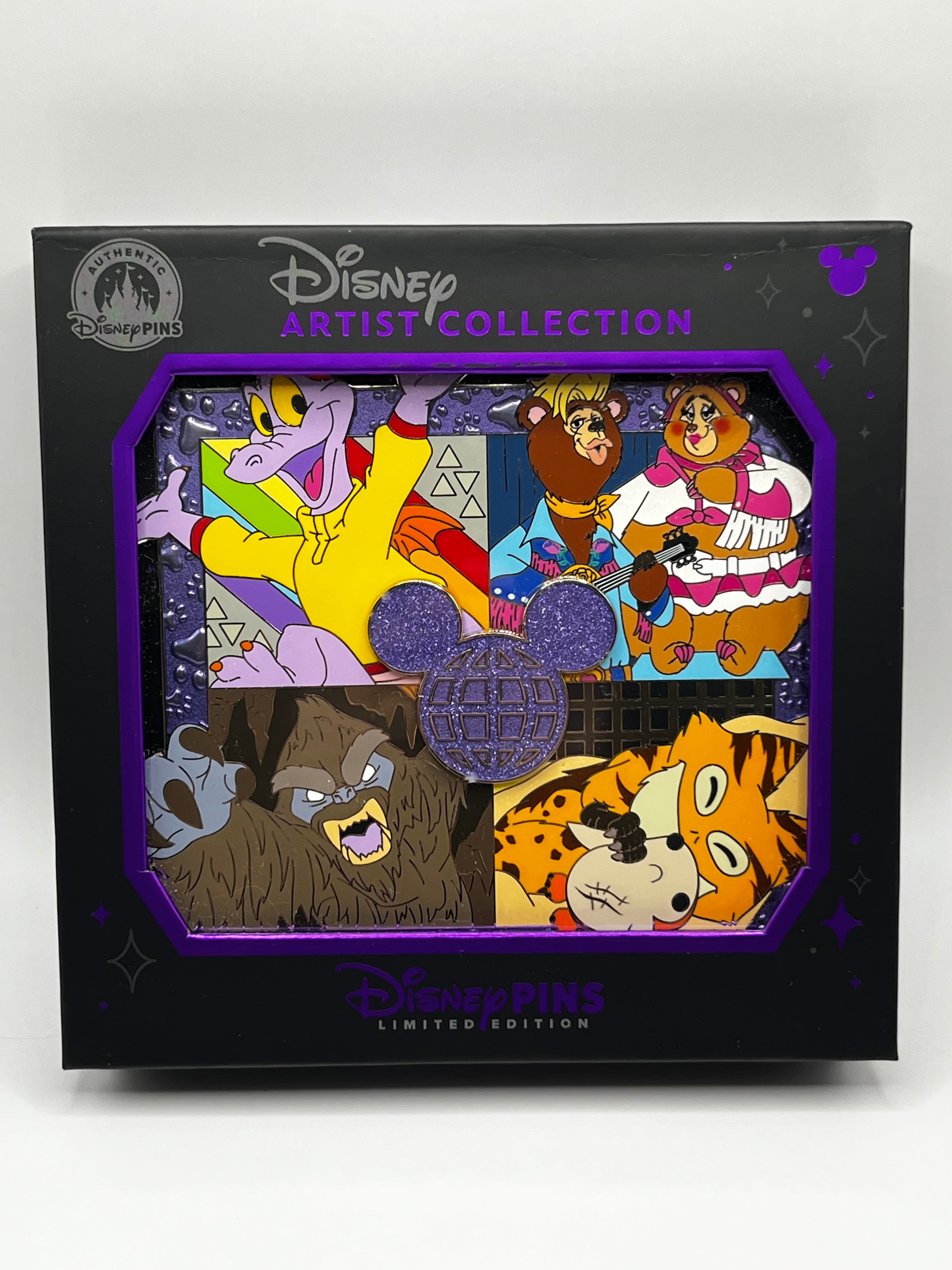 LE 2000 Disney’s Artist Collection Jumbo Figment, Country Bears, Yeti & Loth Cat