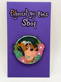 Disney Dogs Floral Stained Glass Pin Nana Peter Pan