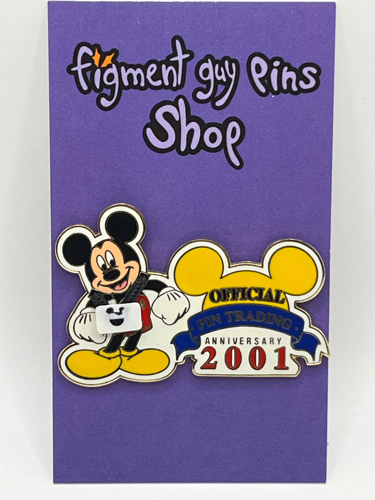 Vintage 2001 LE 5000 Official Pin Trading Anniversary Mickey FLAW (read description) - I45