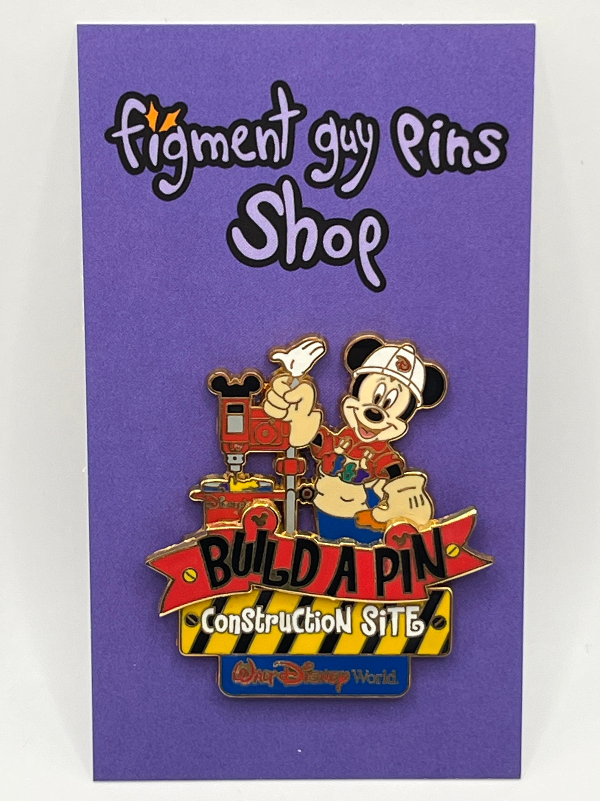 Vintage 2002 Build A Pin Construction Site Mickey - J36