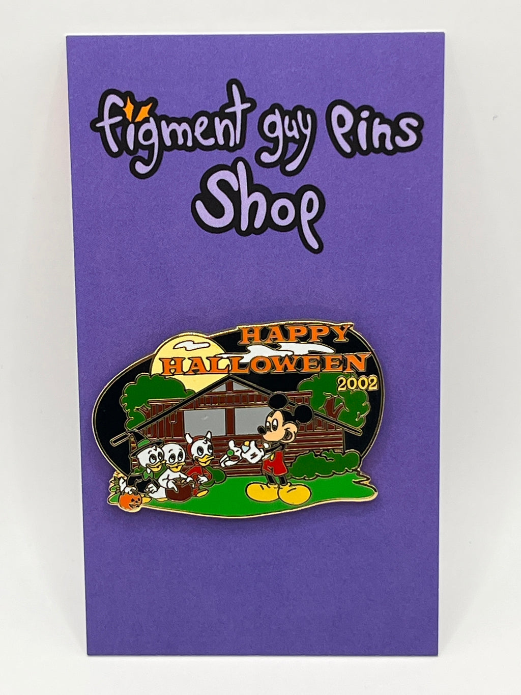 LE 3000 Cast Exclusive Happy Halloween 2002 Mickey, Huey, Dewey & Louie Black Light Enabled - B52