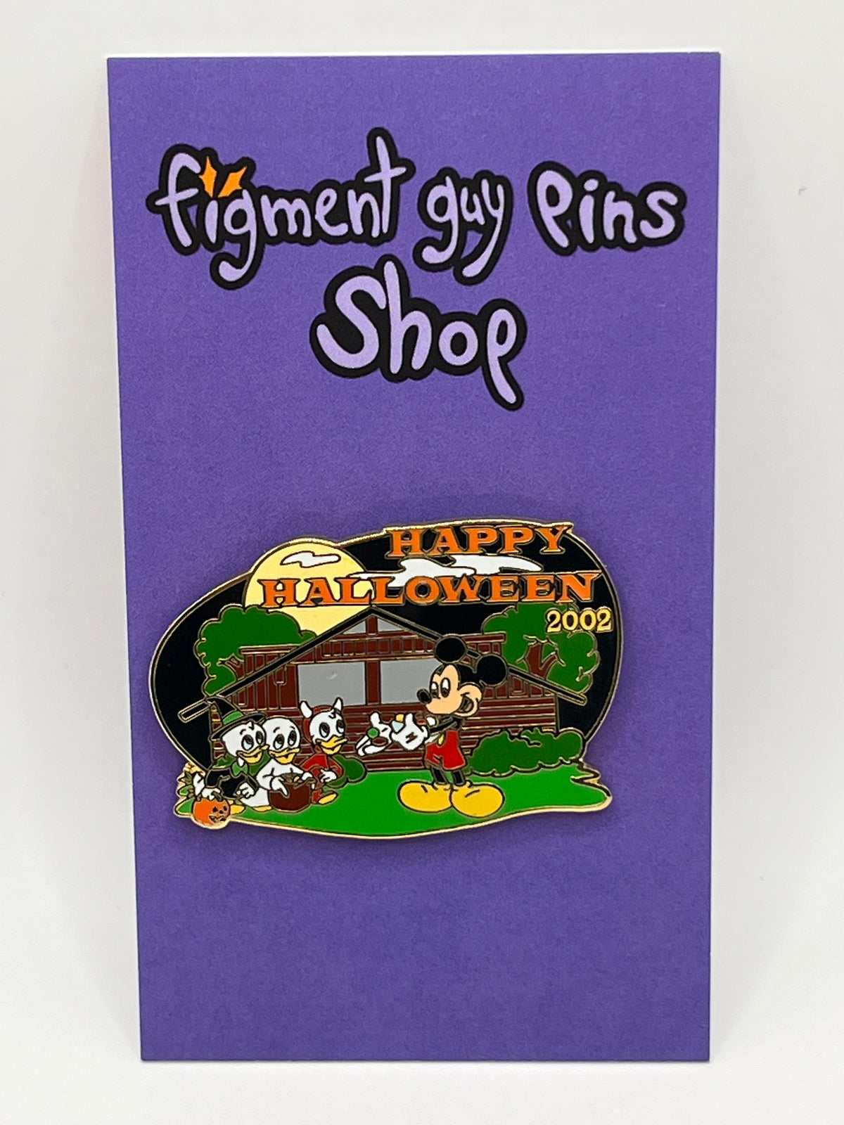 LE 3000 Cast Exclusive Happy Halloween 2002 Mickey, Huey, Dewey & Louie Black Light Enabled - B52