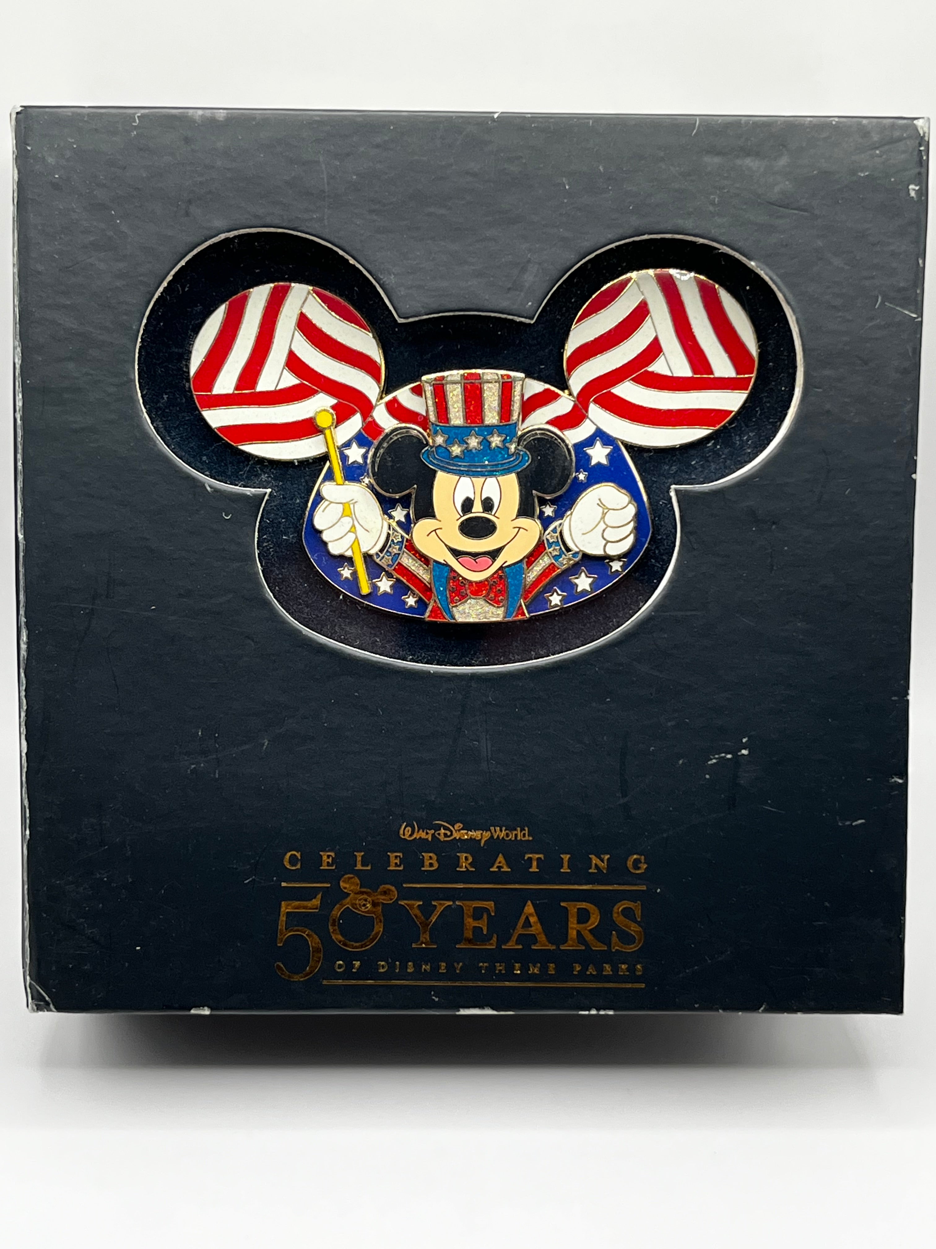 LE 750 Celebrating 50 Years of Disney Theme Parks Mini Jumbo Patriotic Mickey Ears Hat