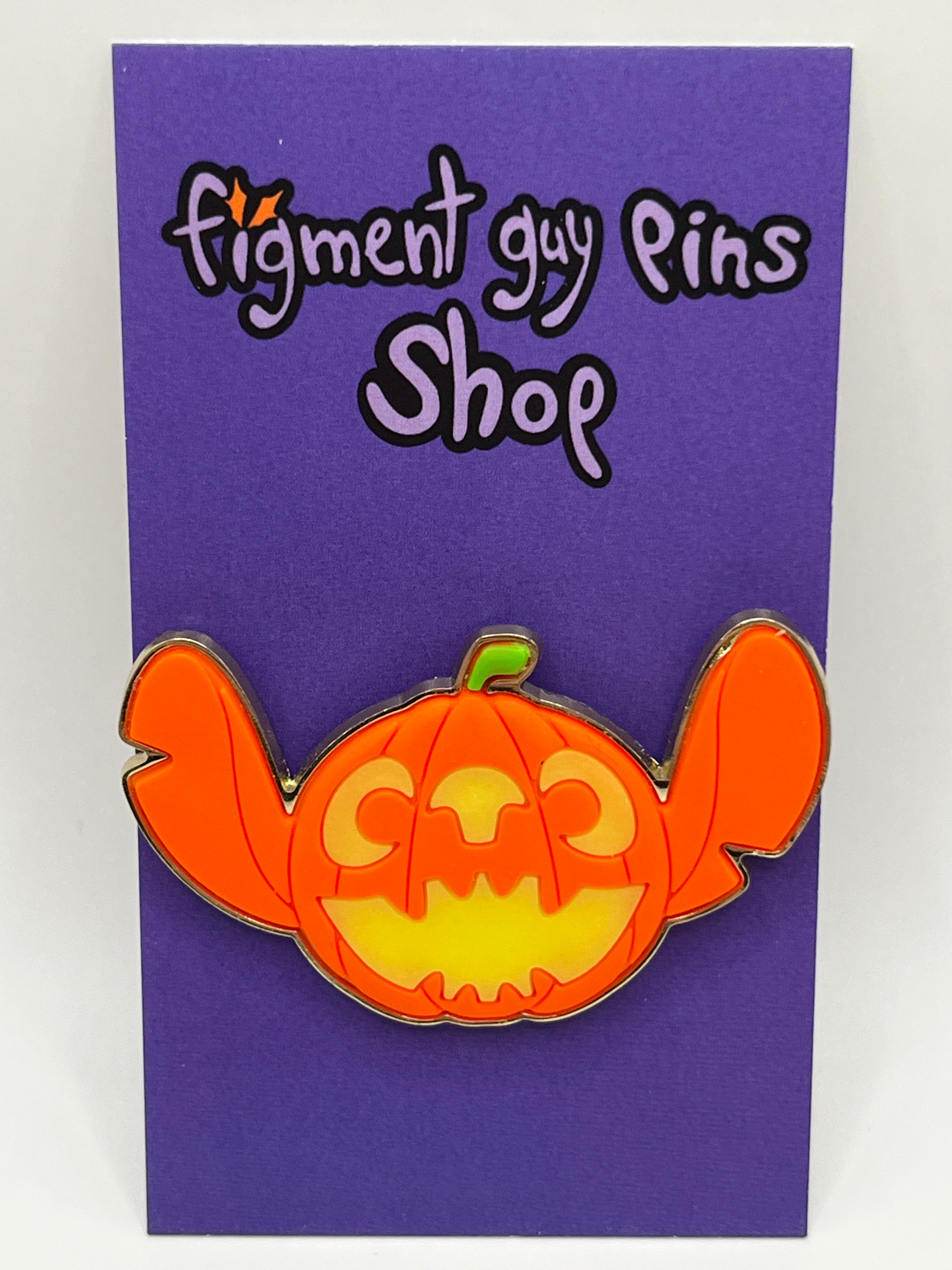 Glow in the Dark Stitch Rubberized Pumpkin