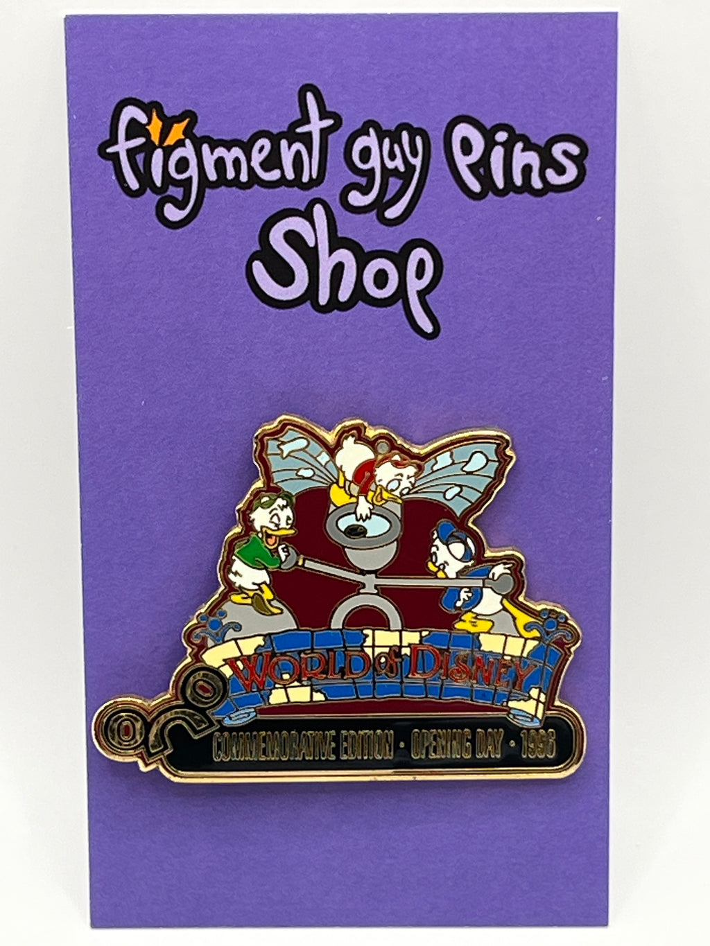 Pin of the Month Commemorative Edition December LE 3000 World of Disney Opening Day 1996 (Signed by artist?) - O37