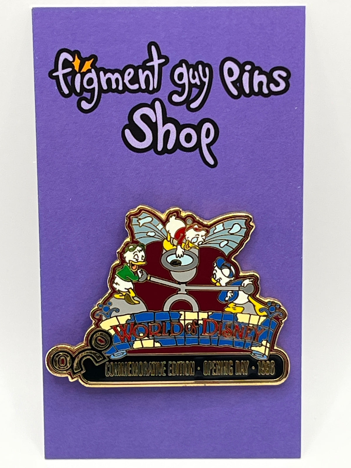 Pin of the Month Commemorative Edition December LE 3000 World of Disney Opening Day 1996 (Signed by artist?) - O37