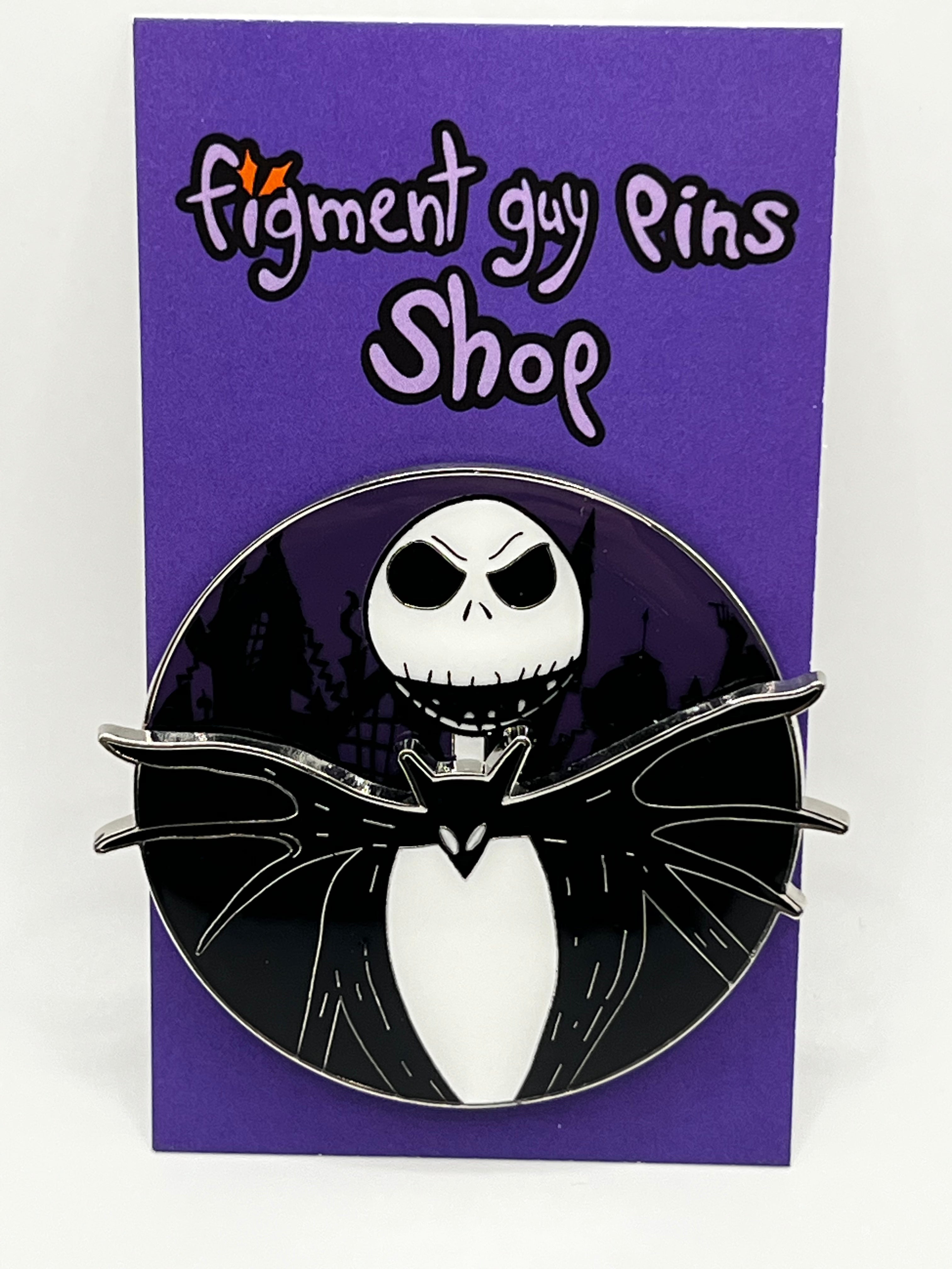 Jack Skellington Spinner Face Pin - H32