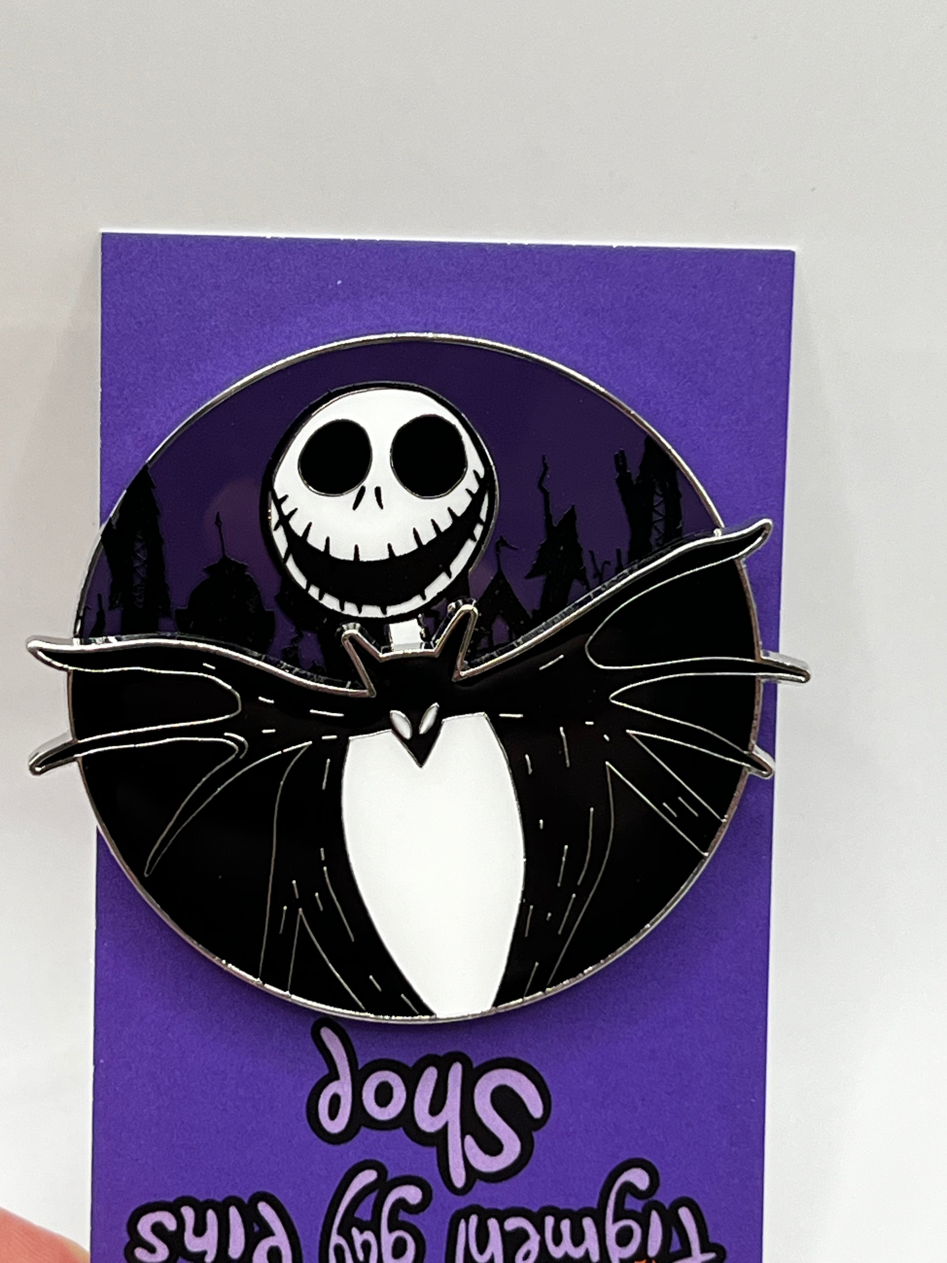 Jack Skellington Spinner Face Pin - H32