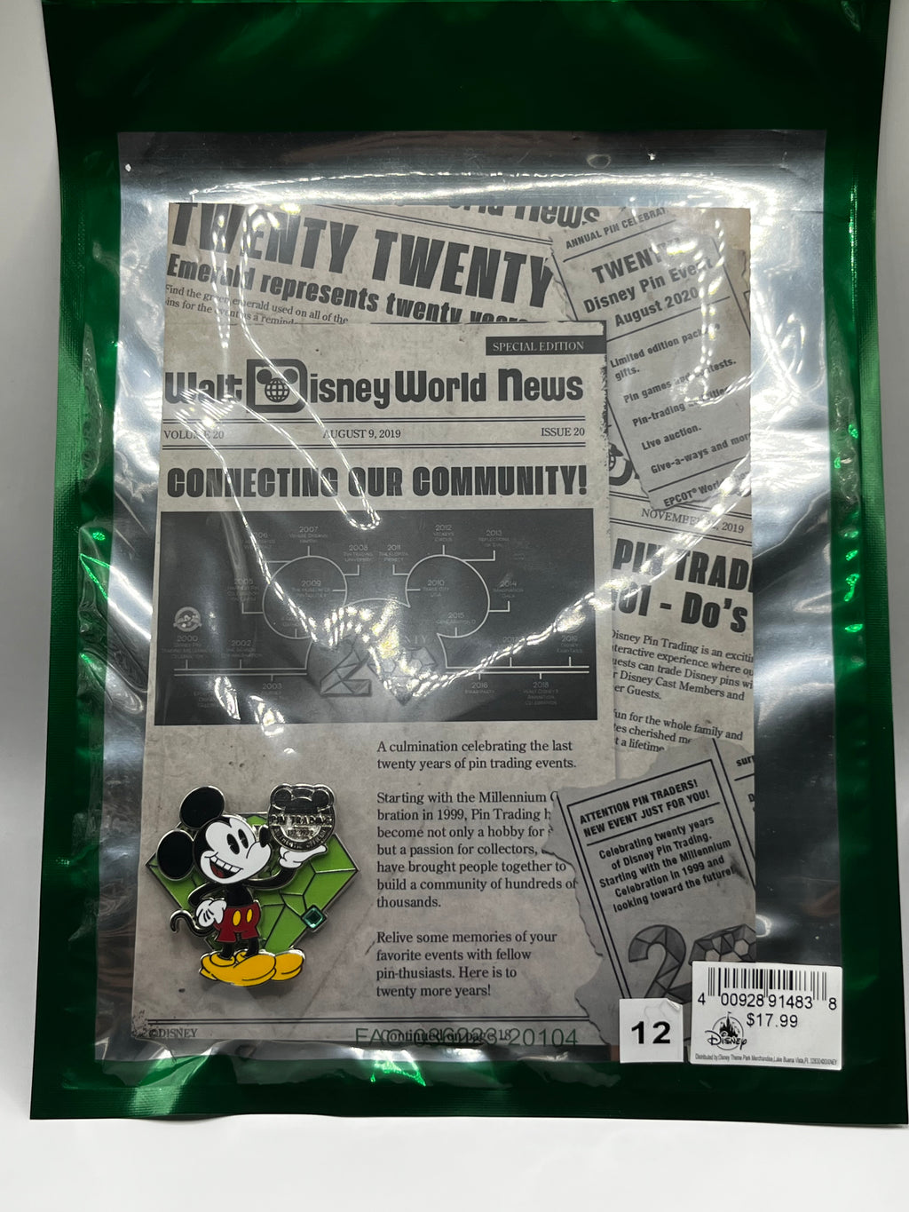 LE 750 Celebrating 20 Years of Disney Pins Mickey - DD10