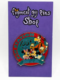 LE 3600 Disney Store Japan 100 Years of Magic Pin Station Fab 5 DISCOLORATION - N19
