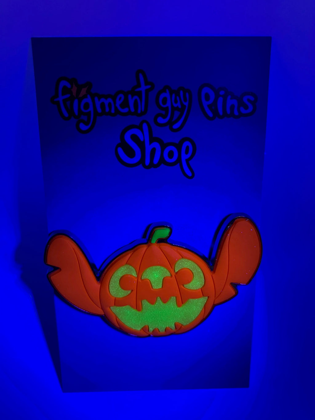 Glow in the Dark Stitch Rubberized Pumpkin