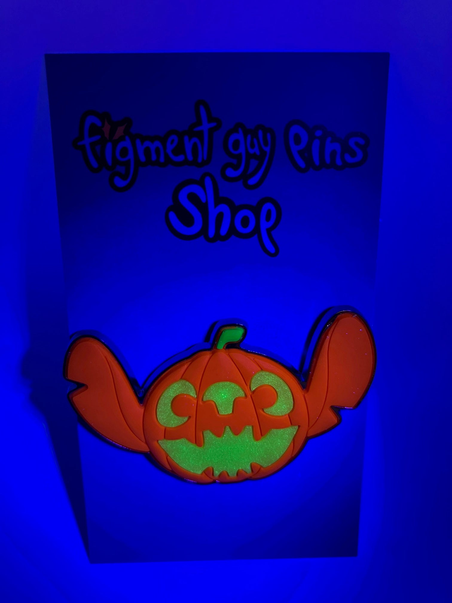 Glow in the Dark Stitch Rubberized Pumpkin