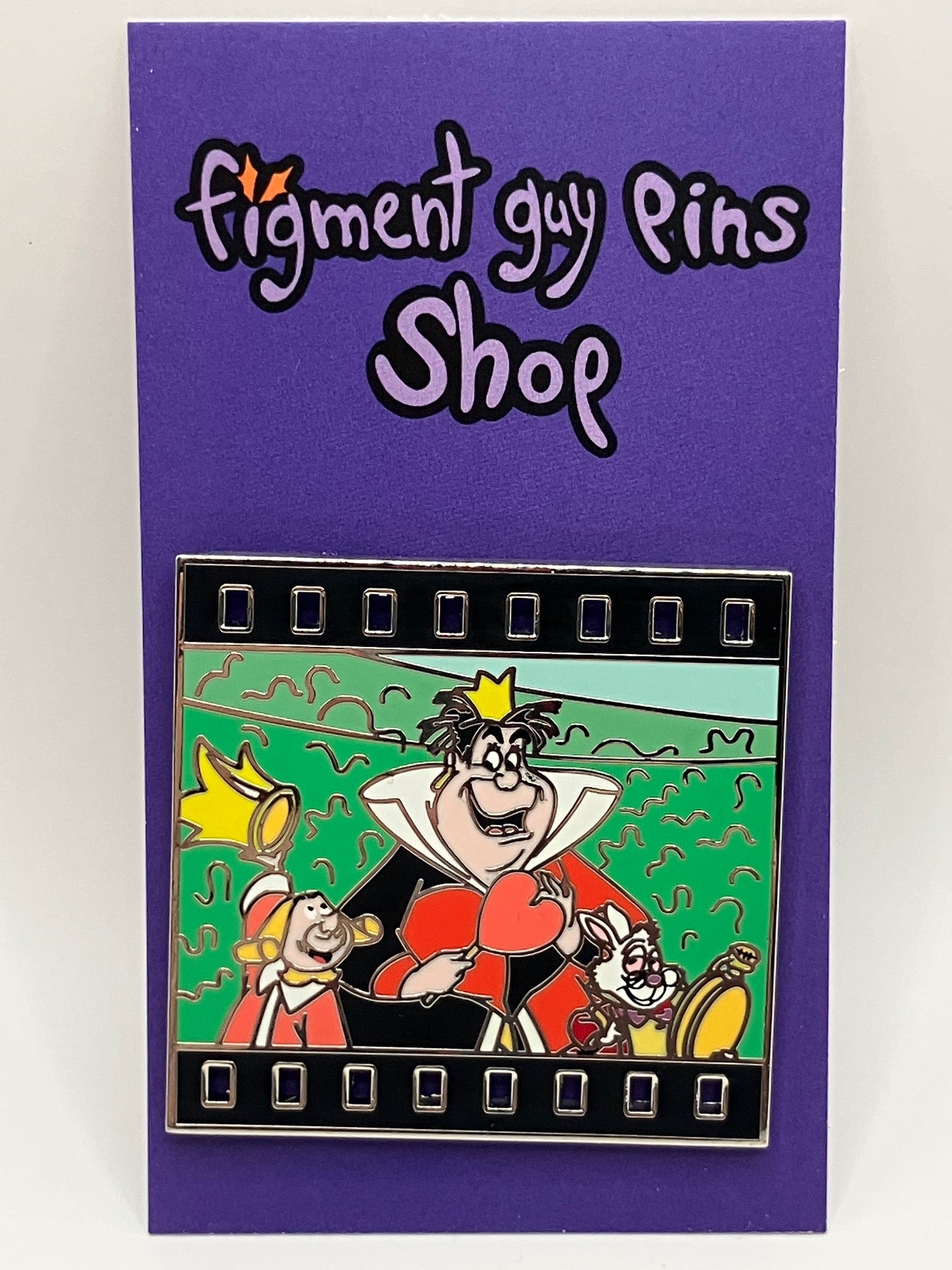 LR One Family Event Villainous Film Strip Queen of Hearts, King, and White Rabbit