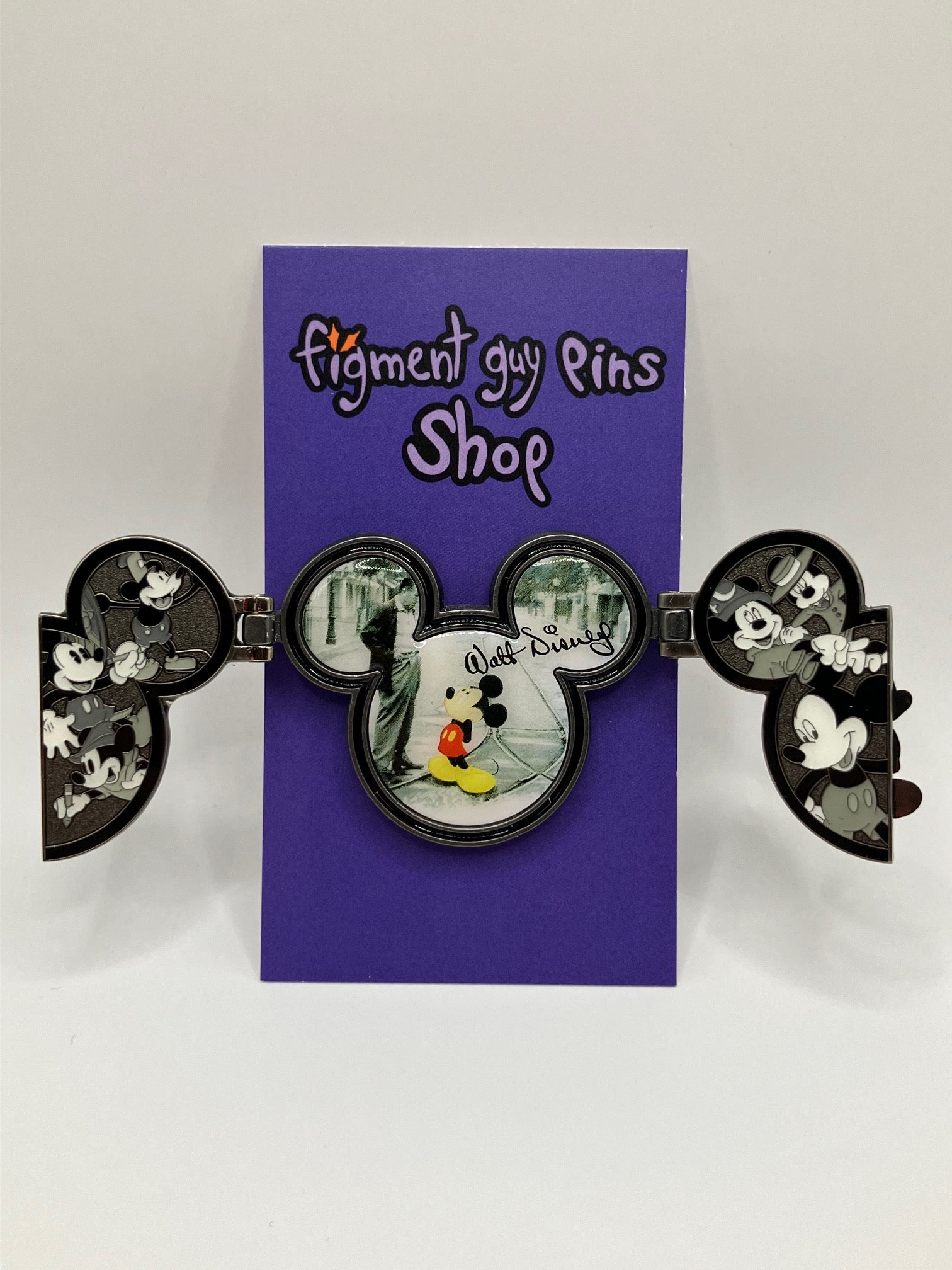 Walt Disney "It Was All Started With..." Mickey Mouse Locket Pin