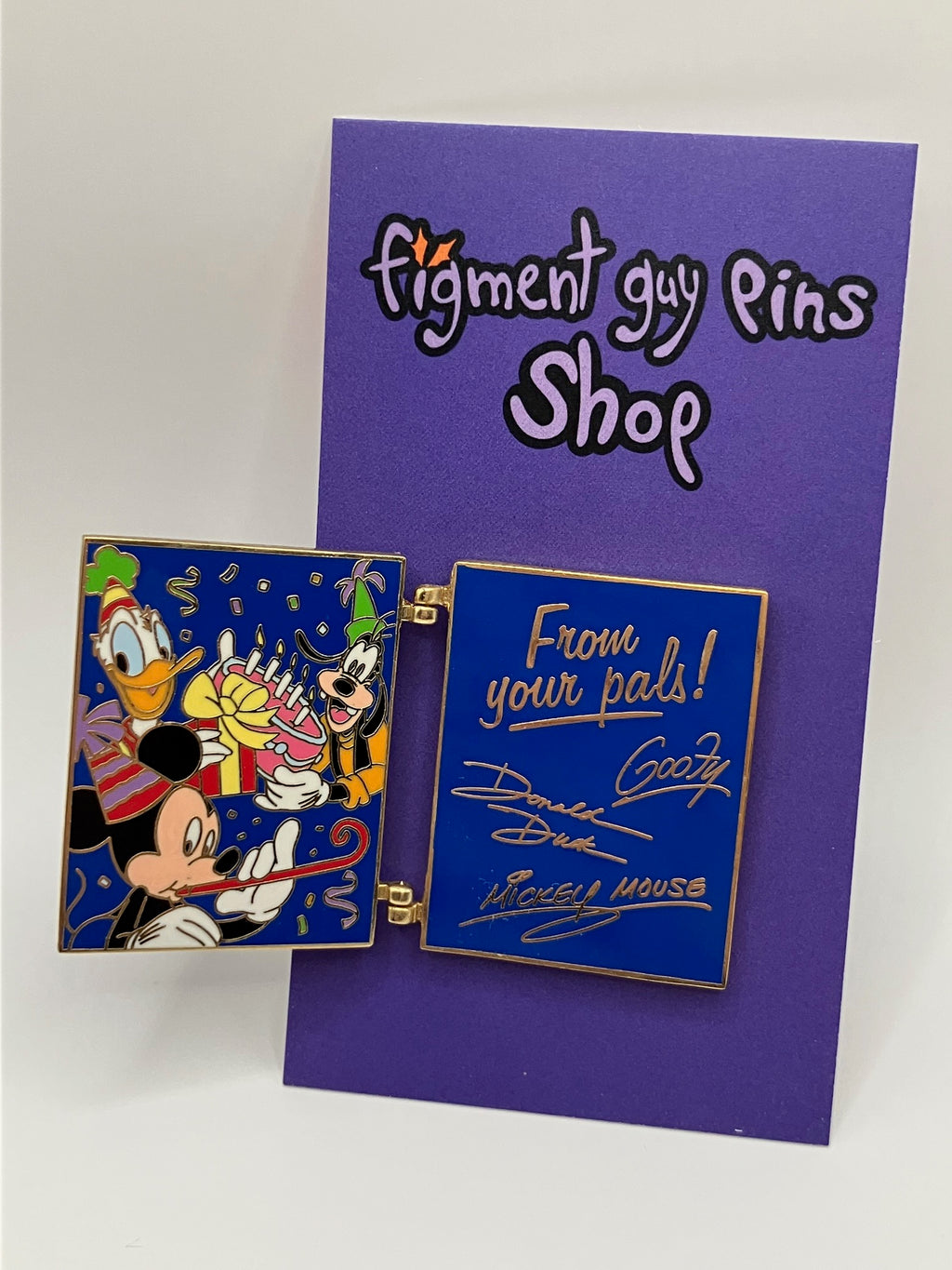 Cast Exclusive Happy Birthday Hinge Pin Mickey Mouse, Donald & Goofy 2003