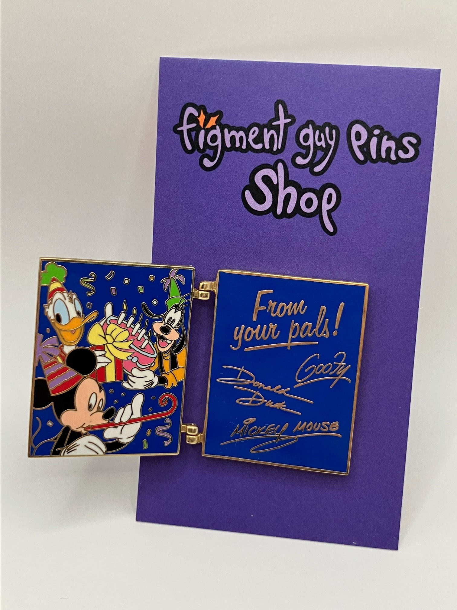 Cast Exclusive Happy Birthday Hinge Pin Mickey Mouse, Donald & Goofy 2003