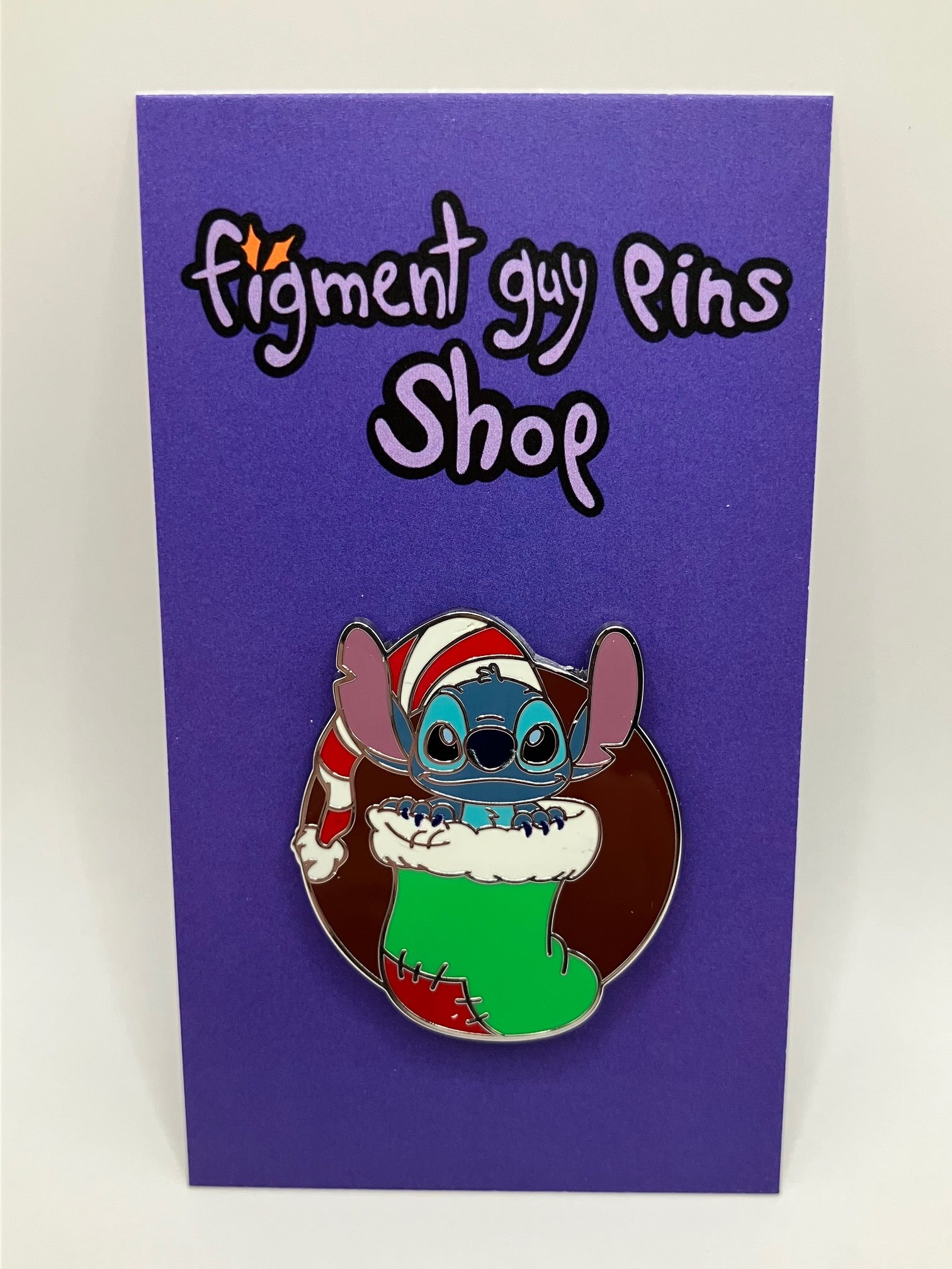 Merry Stitchmas Stitch in Stocking Dressed as Elf