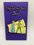 Peter Pan and Wendy Standing on Big Ben Hand
