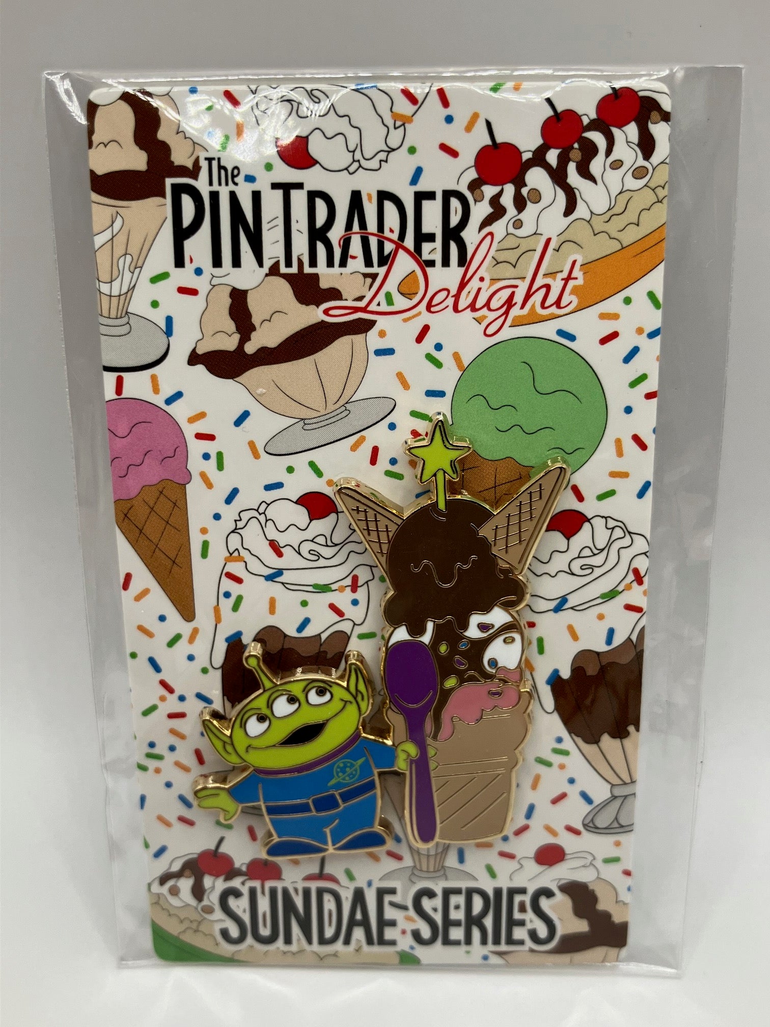 LE 400 The Pin Trader Delight Sundae Series Toy Story Green Alien